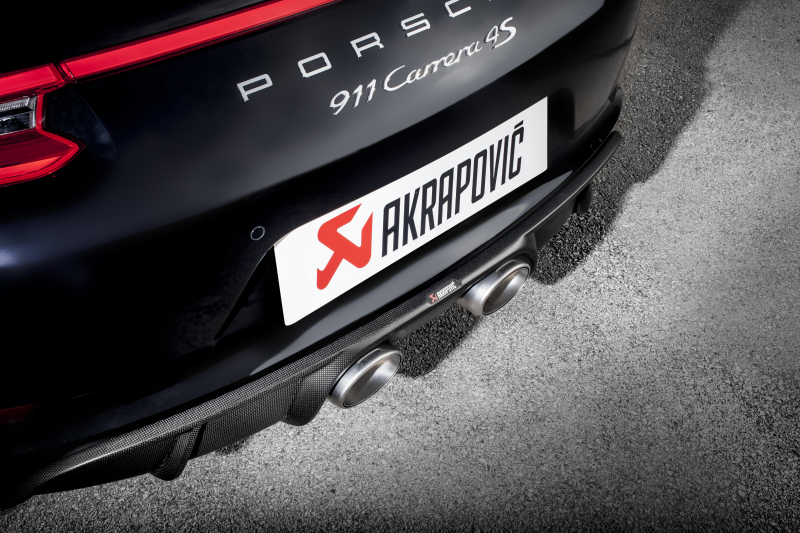 Akrapovic Slip-On Line Titanium Exhaust System for 2016-2017 Porsche 911 Carrera S/4/4S/GTS (991.2) with Titanium Tips