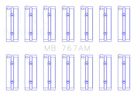 King Engine Bearings Toyota 2M/4M/5ME/5MGE/7MGE/7MGTE (Size +0.5) Main Bearing Set