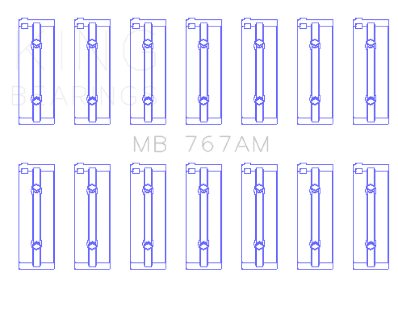King Engine Bearings Toyota 2M/4M/5ME/5MGE/7MGE/7MGTE Main Bearing Set - Size STD