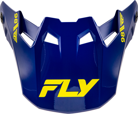 Fly Racing Formula CC Objective Visor Navy and Yellow for Motocross and Off-Road Vehicles