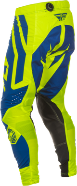 Fly Racing Lite Lancer Pants Ca/Ny Navy/Hi Vis Size 38 – Motocross Gear with Kevlar Reinforcements and BOA Fit System