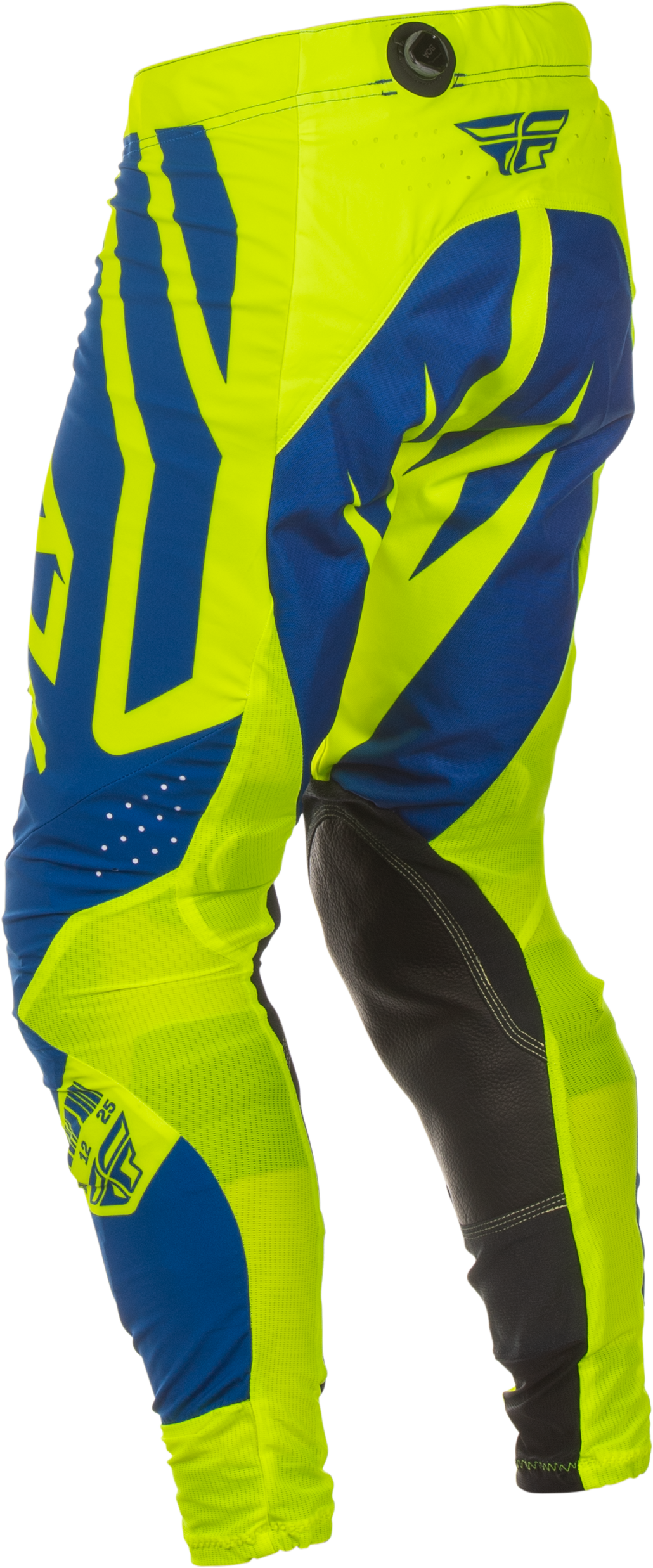 Fly Racing Lite Lancer Pants for Motorcycle Riding - Navy/Hi Vis, Size 30 with CE Armor Fitment for Kawasaki, Honda, Yamaha, Suzuki, and More