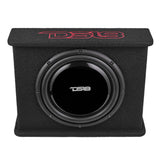 DS18 SB12A 12-Inch Shallow Subwoofer with Enclosure and 350W RMS Amplified System for Car Audio