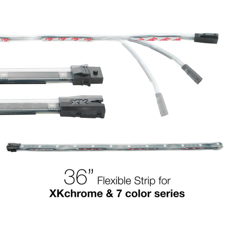 XK GLOW 36-inch Flex LED Strip with Multi-Color LEDs — Universal Fit for 2nd Generation XK Chrome & 7 Color Series Vehicles