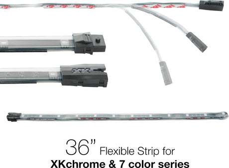 XK GLOW 36-inch Flex LED Strip with Multi-Color LEDs — Universal Fit for 2nd Generation XK Chrome & 7 Color Series Vehicles