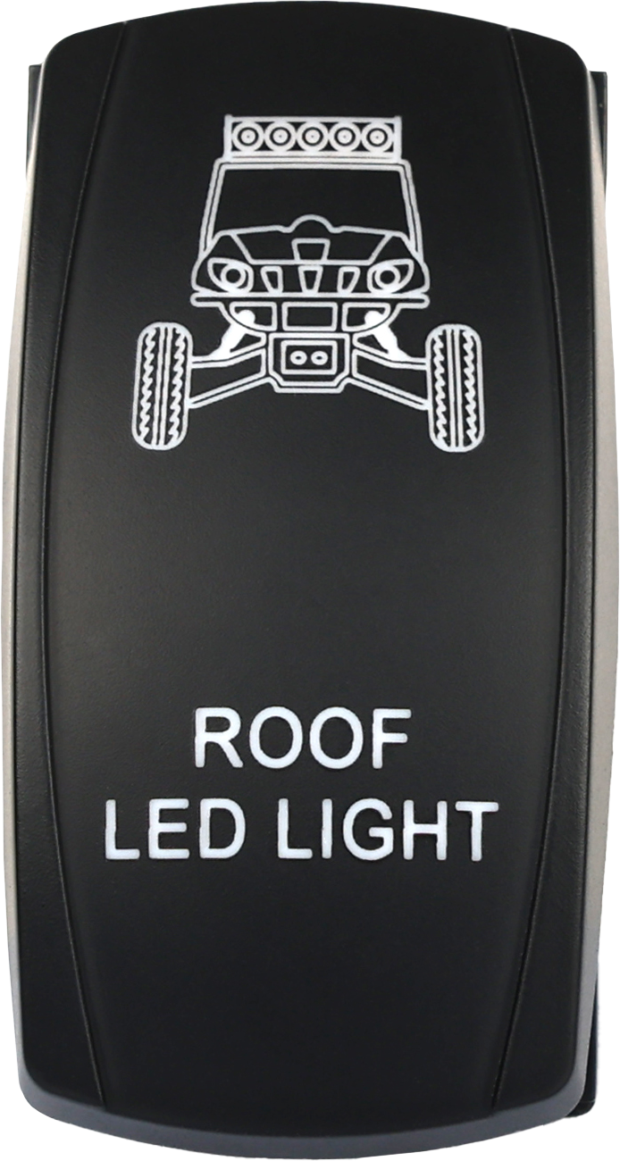 Open Trail SM106-020 Roof Lights LED Switch Pro Backlit - Weather Sealed Switch with Dual Amber LEDs for Jeep Wrangler, Toyota Tacoma, Ford Ranger