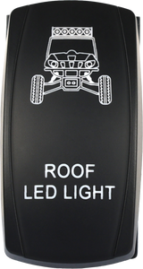 Open Trail SM106-020 Roof Lights LED Switch Pro Backlit - Weather Sealed Switch with Dual Amber LEDs for Jeep Wrangler, Toyota Tacoma, Ford Ranger