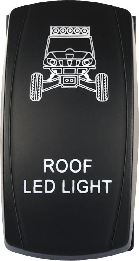 Open Trail SM106-020 Roof Lights LED Switch Pro Backlit - Weather Sealed Switch with Dual Amber LEDs for Jeep Wrangler, Toyota Tacoma, Ford Ranger
