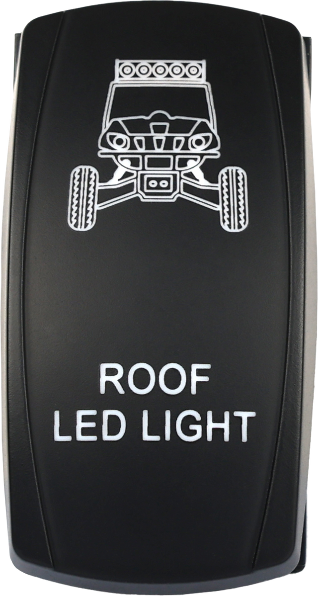 Open Trail SM106-020 Roof Lights LED Switch Pro Backlit - Weather Sealed Switch with Dual Amber LEDs for Jeep Wrangler, Toyota Tacoma, Ford Ranger