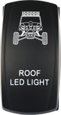 Open Trail SM106-020 Roof Lights LED Switch Pro Backlit - Weather Sealed Switch with Dual Amber LEDs for Jeep Wrangler, Toyota Tacoma, Ford Ranger