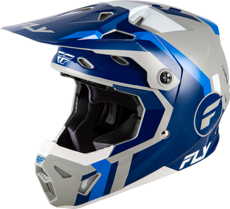 Fly Racing Formula CP Seal Helmet Navy/Blue/Grey XS – Lightweight Youth Motorcycle Helmet with Impact Absorption and Ventilation for Off-Road and Street Riding