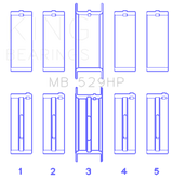 King Engine Bearings Performance Ford 302 Main Race Bearing Set