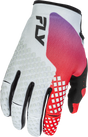 Fly Racing Kinetic Gloves Grey/Red/Purple/Black XS for Motorcycle and ATV Riders