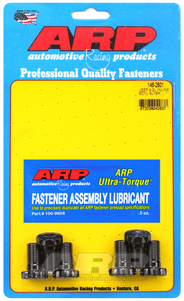 ARP Jeep 4.0L Inline 6 Flywheel Bolt Kit (Part #146-2801) – Compatible with Jeep Cherokee, Grand Cherokee, Wrangler, and more
