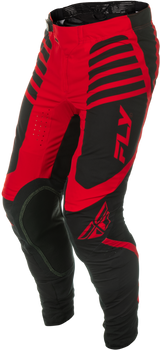 Fly Racing Lite Pants Black/Red Size 30 - Lightweight Motorcycle Riding Pants with Mesh Panels and Adjustable Fit