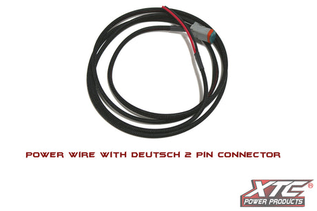 XTC Power Products 9' 18 AWG Power Wire with Deutsch DT06-2S Connector for ATV/UTV Lighting