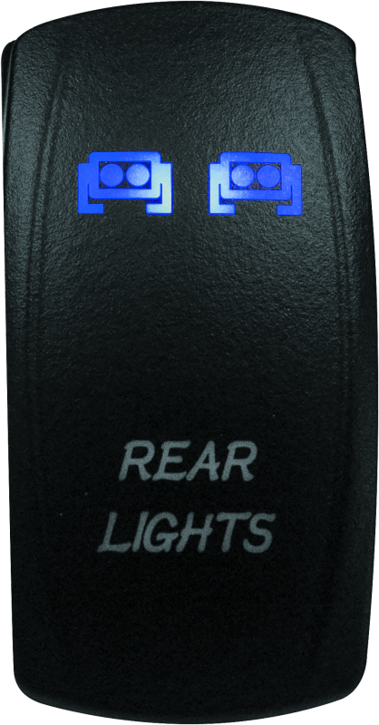 DragonFire Racing Lighted Switch Rear Light On/Off Blue - Part 521391