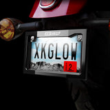 XK GLOW Lighted License Plate Frame Black - Universal Fit for Most Vehicles