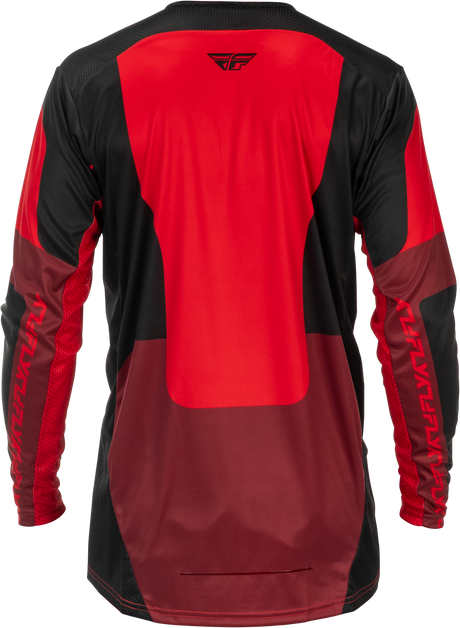 Fly Racing Lite Jersey Black/Red Large – Motorcycle Riding Jersey with Advanced Ventilation for Off-Road & Dirt Bikes