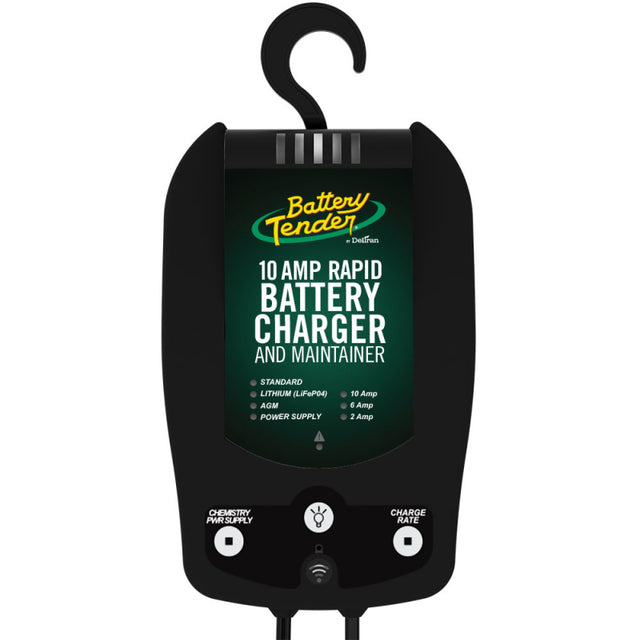 Battery Tender 12V 10 Amp Fully Automatic Smart Battery Charger – Model 022-0229-DL-WH