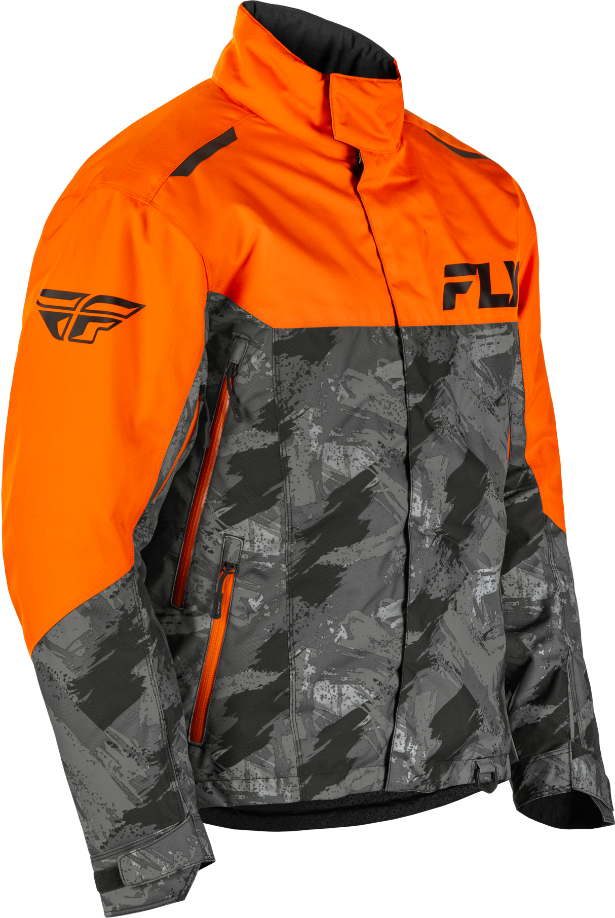 Fly Racing SNX Pro Jacket in Orange/Black for Adult Snowmobile and Off-Road Vehicles, Size Large