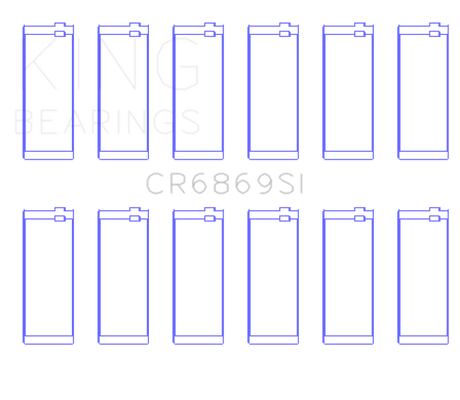 King Engine Bearings Jeep AMC 232CI/242CI/248CI I6 (Size .001) Connecting Rod Bearing Set
