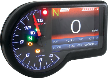 KOSO Rx 3 TFT Multifunction Meter for Motorcycle and ATV Vehicles with Speed, Temperature, and Fuel Monitoring
