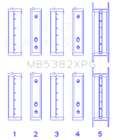 King Subaru EJ20/EJ22/EJ25 (Thrust in #5 Position) Tri-Metal Perf Main Bearing Set - Size +0.26mm