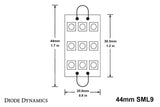 Diode Dynamics 44mm SML9 LED Bulb - Blue (Pair)