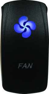 DragonFire Racing Lighted Switch Fan On/Off Blue - Part 521381