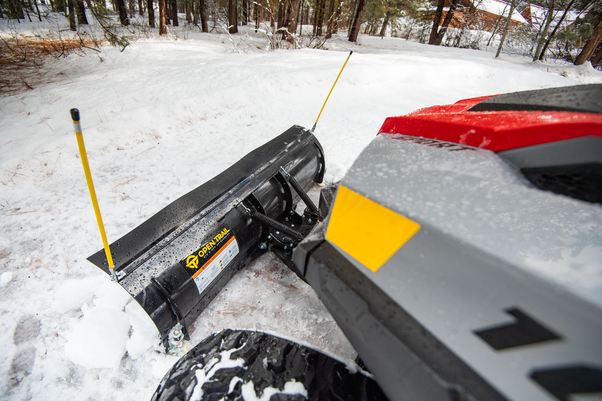 Open Trail 66-Inch Straight Snow Blade with Steel Wear Bar for UTVs and ATVs