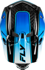 Fly Racing Werx R Flow Carbon Helmet Black Carbon/Blue/White – X-Small, Motorcycle Helmet with Impact Protection and Ventilation