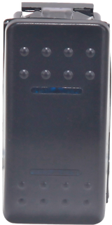 OPEN TRAIL Lighted Rocker 3-Position Switch with Blue Illumination - 12-24 Volt Compatibility