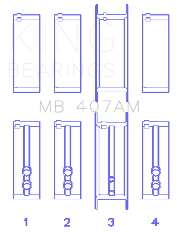 King Engine Bearings Chrysler Valient Crankshaft Main Bearings