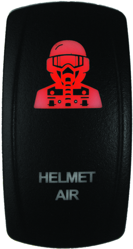 DragonFire Racing Lighted Switch Hel Air On/Off Red - Part Number 522617