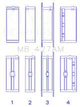 King Engine Bearings Chevrolet 173 V6 (Size +0.25mm) Main Bearing Set