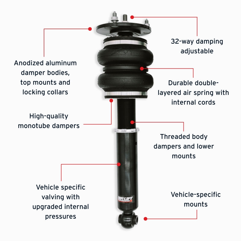 Air Lift Performance Rear Air Suspension Kit for Lexus LS400 (1989-2000) – Part Number 76516