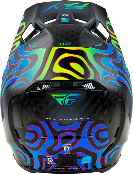 Fly Racing Yth Formula S Carbon Helmet - Black, Blue, Yellow for Youth Off-Road and Motocross Vehicles
