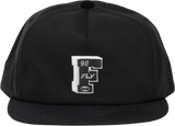 Fly Racing Varsity Hat Black with Embroidered Logo - Adjustable Snapback, One Size Fits Most