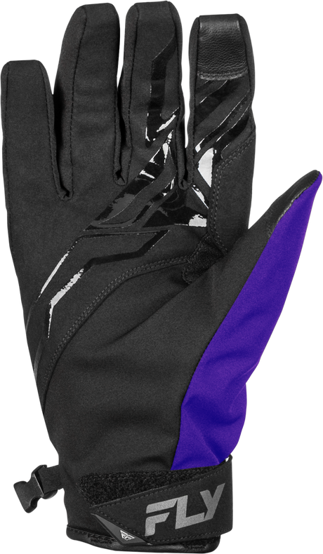 Fly Racing Title Gloves for Cold Weather Riding - Black, Purple, Grey, Large