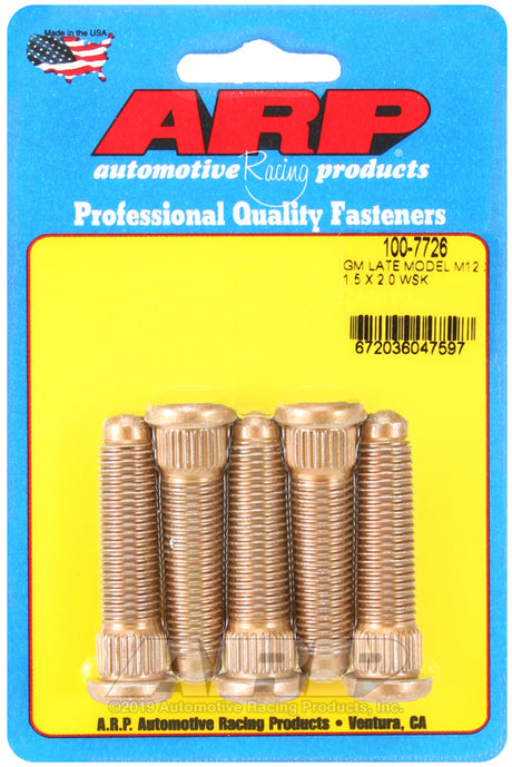 ARP GM Late Model M12 x 1.5 x 2.0 Wheel Stud Kit for Chevrolet and GMC Vehicles
