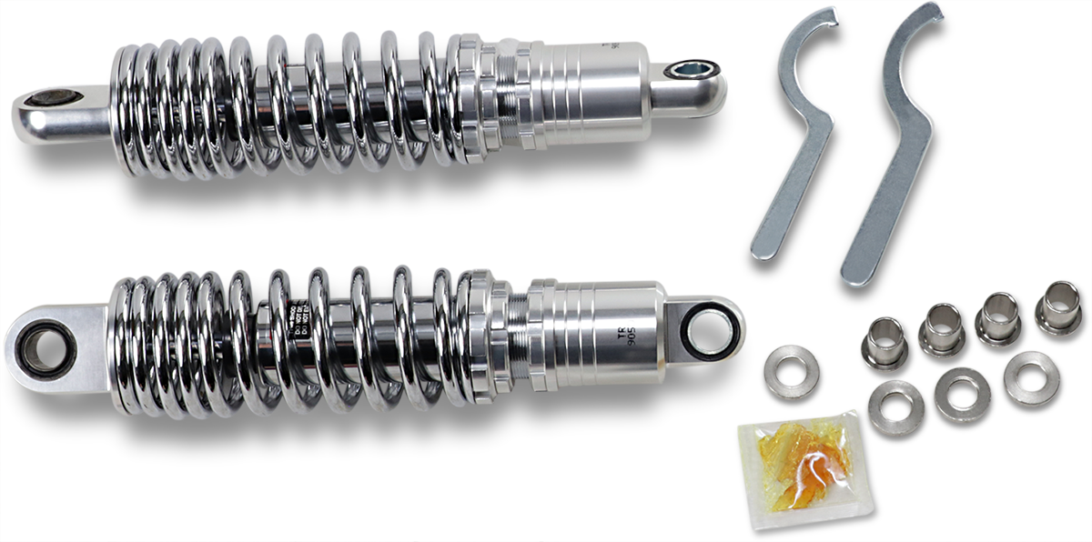 DRAG SPECIALTIES SHOCKS Premium Ride-Height Adjustable Shocks - 11.5 Inch - Chrome C16-166NUA for Harley Davidson Touring Models