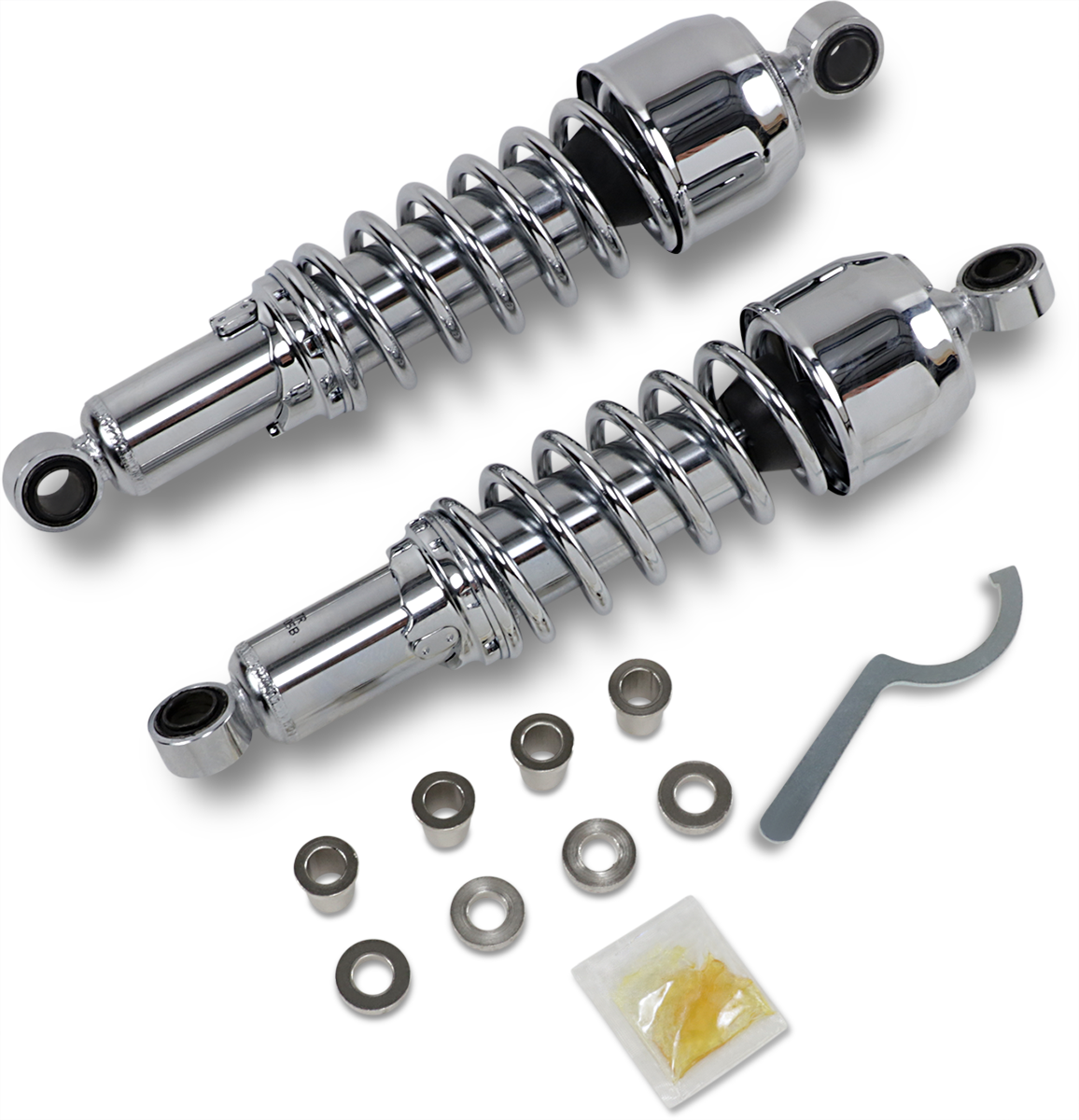 Drag Specialties C16-0132NU Chrome Replacement Shock Absorbers for Harley-Davidson Motorcycles, 12.5 Inch
