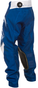 Fly Racing Youth Kinetic Stoke Offroad Pants Navy/White Size 22 with Ventilated Multi-Panel Design