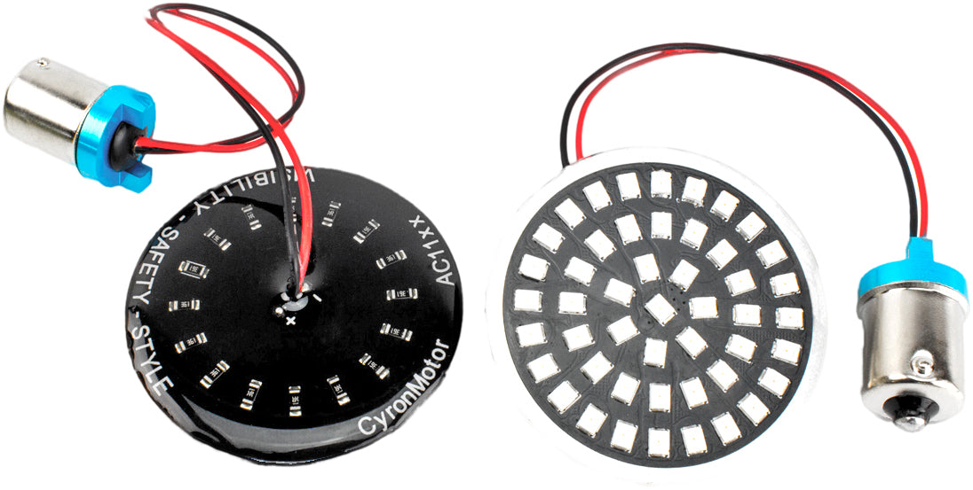 CYRON AC1156AR LED Turn Signal Inserts – 2-inch 1156 Red for Automotive Lighting with 120° Wide Viewing Angle