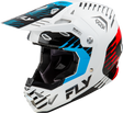 Fly Racing Formula CP Slice Helmet White/Red/Cyan for Motorcycle and ATV - Size Small