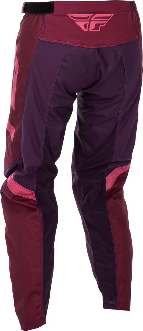 Fly Racing Women's F 16 Pants Pink/Mauve Size 00/02 – Durable Riding Trousers with Mesh Comfort Liner for Motorcycles