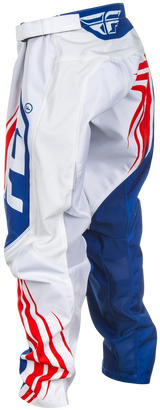 Fly Racing Youth F 16 Pants in California/Nevada Red, White & Blue – Size 22, Motorcycle Riding Gear for Kids
