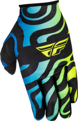 Fly Racing Lite Zen Gloves Black/Blue/Hi Vis 2X - Minimalist Race Gloves for motocross and dirt bike riding