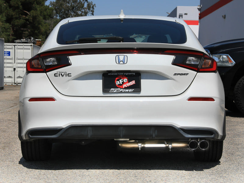 aFe Power Takeda 2.5 Inch Stainless Steel Cat-Back Exhaust System with Polished Tips for Honda Civic 2022-2025 L4-2.0L